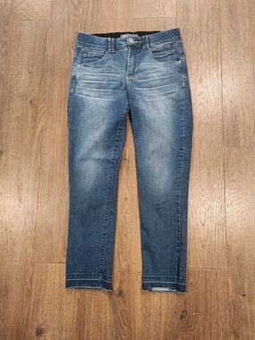 Democracy Blue Cropped Slim Straight Jeans